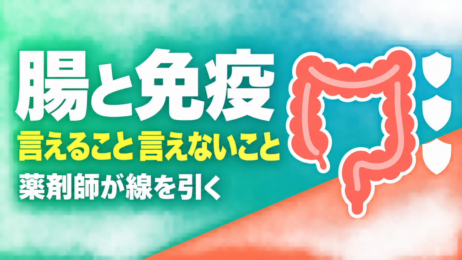 腸と免疫の関係｜薬剤師が言えることと言えないことを分ける